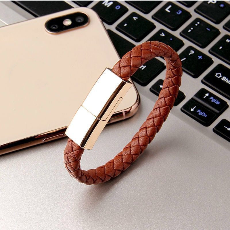 Bracelet Chargeur USB, Câble de Données Pour IPhone et Smartphone.